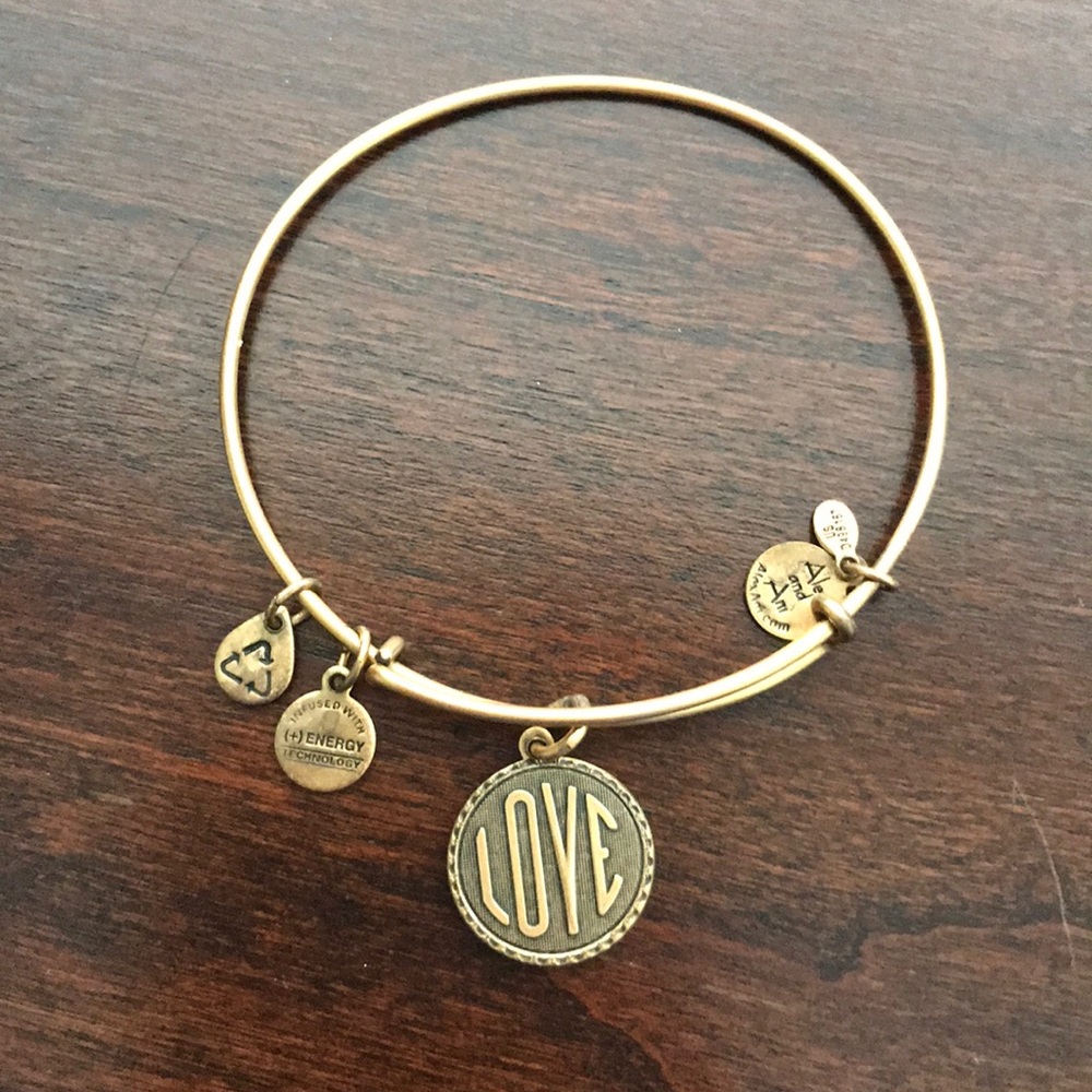 alex and ani gold love bracelet!